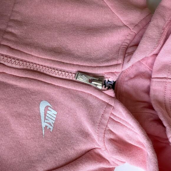 Nike Light Pink Hooded Sweatshirt - Baby Girl 12M - Picture 2 of 3